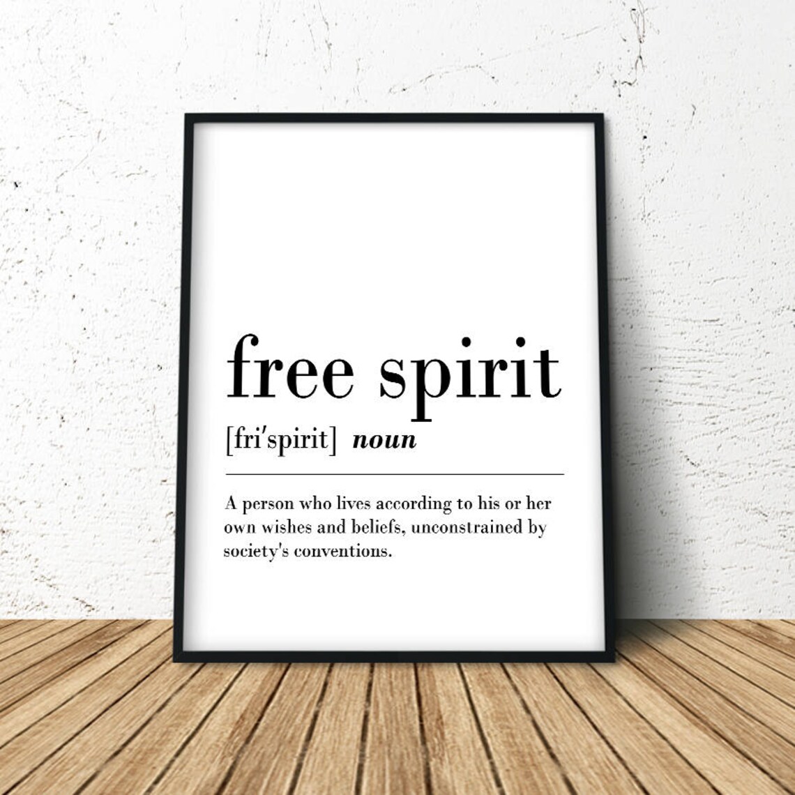 Free Spirit Definition Print Definition Printable Large Etsy