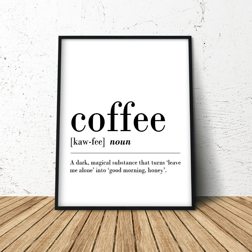 Definition Print Coffee Sign Coffee Decor Sign Coffee Etsy Australia