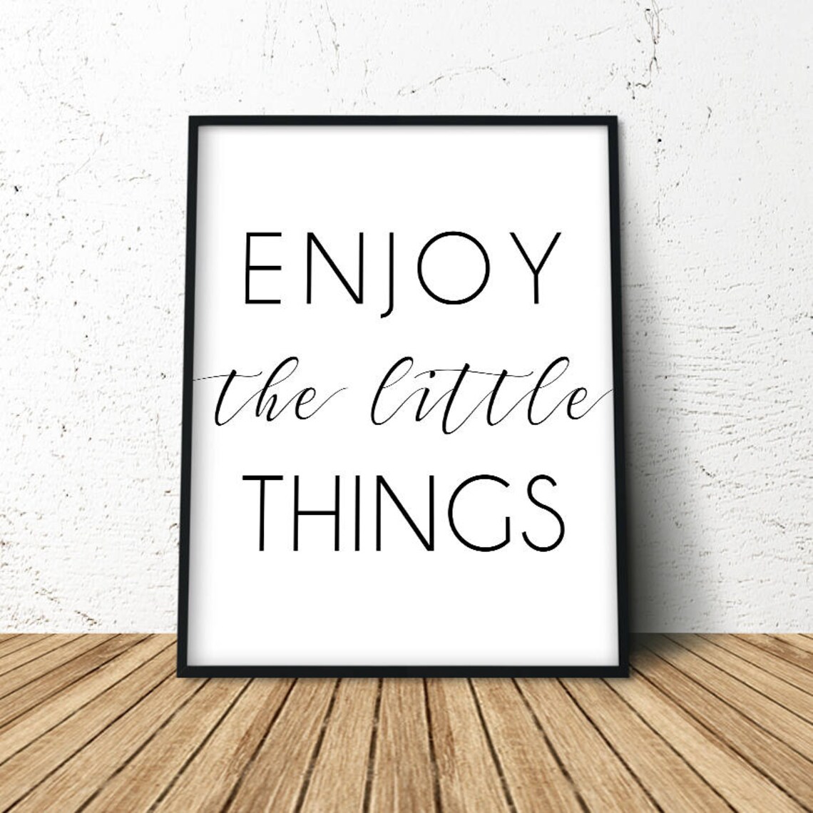Enjoy The Little Things Motivational Poster Large Poster Etsy