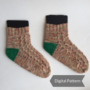 Digital Knitting Pattern | Cabled Socks Knitting Pattern | Digital Download
