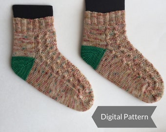 Digital Knitting Pattern | Cabled Socks Knitting Pattern | Digital Download