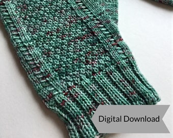 Digital Knit Pattern | Trains In The Night PDF | Fingerless Mitts Knitting Pattern | Fingerless Gloves Knitting Pattern | Digital Download