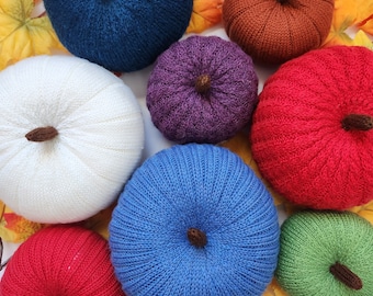 Digital Knitting Pattern, Knit Pumpkins, Oh My Gourd!, Rustic Home Decor, Hello Fall, Harvest Decor, Farmhouse Decor, Halloween, Autumn