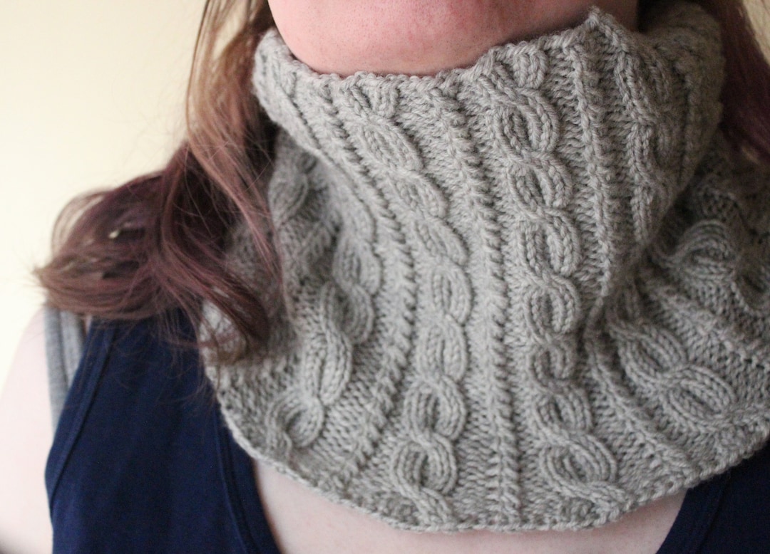 Cabled Cowl, Winter Neck Warmer Pattern, Knitting Pattern, Frost Cowl ...