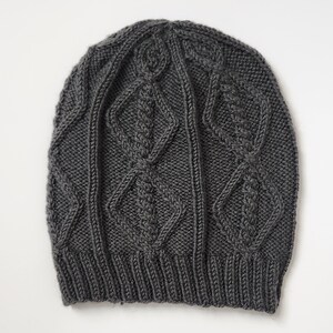 Digital Knitting Pattern Cabled Hat Knitting Pattern Digital Download image 2