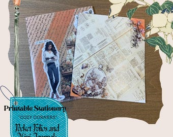 Gemütliche Ecken druckbare Pocket Folios, Mini-Journals Ephemera (digitaler Download)