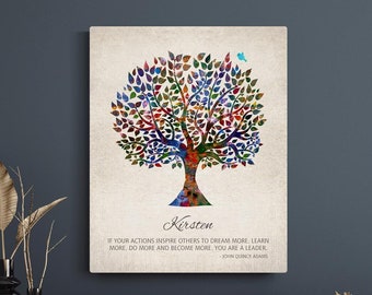 Retirement Gift for Women, Executive Mentor, Coworker, Employee Appreciation, Inspirational Quote, Personalized, Metal Plaque, Canvas 1473
