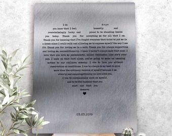 Tin Wedding Song Song Lyrics in Heart 10 Year Anniversary Wedding Song on Tin 10th Anniversary Gift Custom Canvas or Metal Print 1792