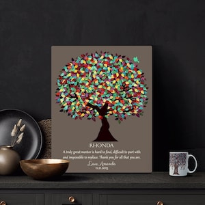 Coworker Retirement Gift, Gift for Mentor, Employee Appreciation, Gift for Boss, Work Anniversary, Personalized Plaque, Metal or Canvas 1201