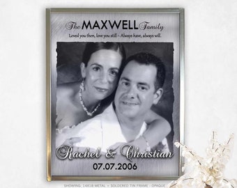 Photo on Tin 10 Year Anniversary Tin Anniversary Gift Gift For Couple 10th Anniversary Gift Personalized Canvas Paper or Metal 11503