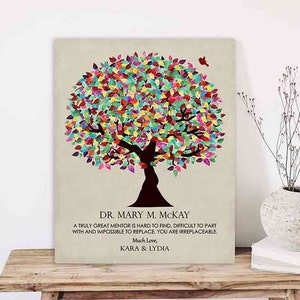 Gift For Colleague, Retirement Moving Away Gift for Mentor, Doctor, Coworker, Staff, Personalized, Custom Canvas Print or Metal Plaque 1352