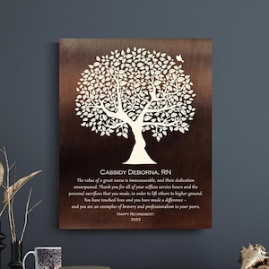 Nurse Retirement Gift, Preceptor Retirement Gift, Retirement Gift for Nurse or Nursing Staff Corporate Plaque Nursing Gift Personalized 1561