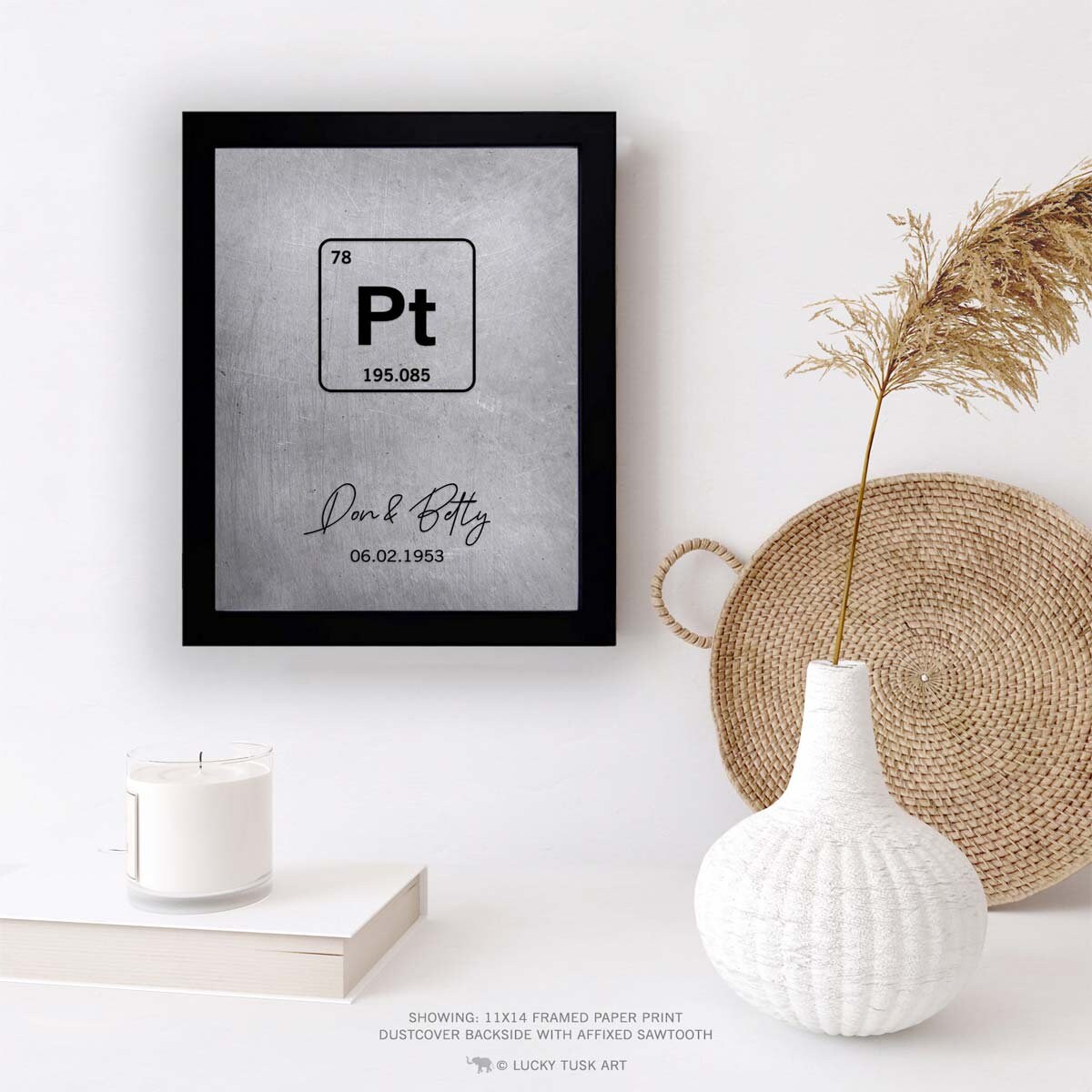 Platinum Anniversary Gifts For Him 70th Anniversary Print Platinum