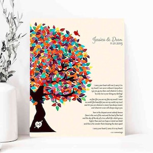 10 Year Anniversary Gift for Husband 10 year anniversary gift for couples Tin Anniversary Gifts Personalized Canvas Paper or Metal 1287
