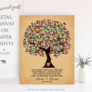 Mother of Groom Gift Gift From Bride You Raised With Love This Man Wedding Day Poem Thank You Gift - Paper Canvas or Tin Sign 1205