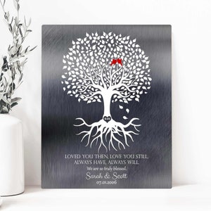 10 Year Anniversary Gift, Tin Gift for Him, Personalized, 10th Anniversary, Gift for Couple, Traditional, Metal, Anniversary Plaque 1371