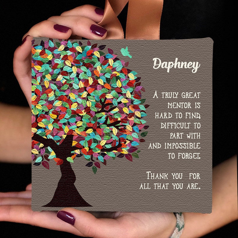 Mentor Gift 5x5 Personalized Canvas Gift for Mentor Gift Etsy