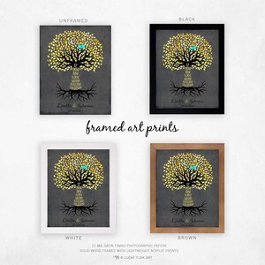 17th Anniversary Gift Traditional Anniversary Gift for Husband or Wife Countdown Tree 17 Years Personalized Canvas Paper or Metal 1447 image 7