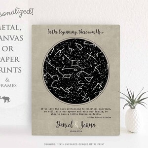 Regalo personalizado para el décimo aniversario de bodas con cielo Mapa estelar personalizado Matrimonio mormón Regalo mormón Cita del élder Robert D. Hales Impresión del cielo nocturno n.° 1735