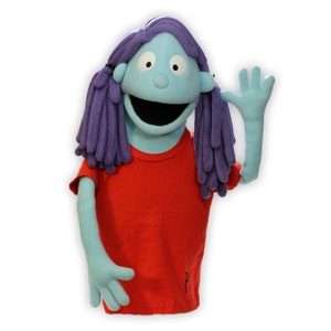 Hand Puppet - Aanpasbare Girl Puppet # 3 - Professionele pop (beschikbaar in zwart licht)