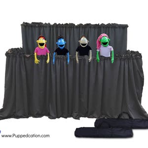 Escenario de marionetas para el aula XL: teatro de marionetas portátil con trípode de 2 niveles con BOLSA/escenario, Ministry