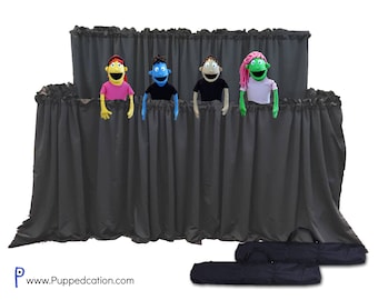 Classroom Puppet Stage XL - 2 Tier Portable Tripod Puppet Theater w/BAG | Stage, Ministry