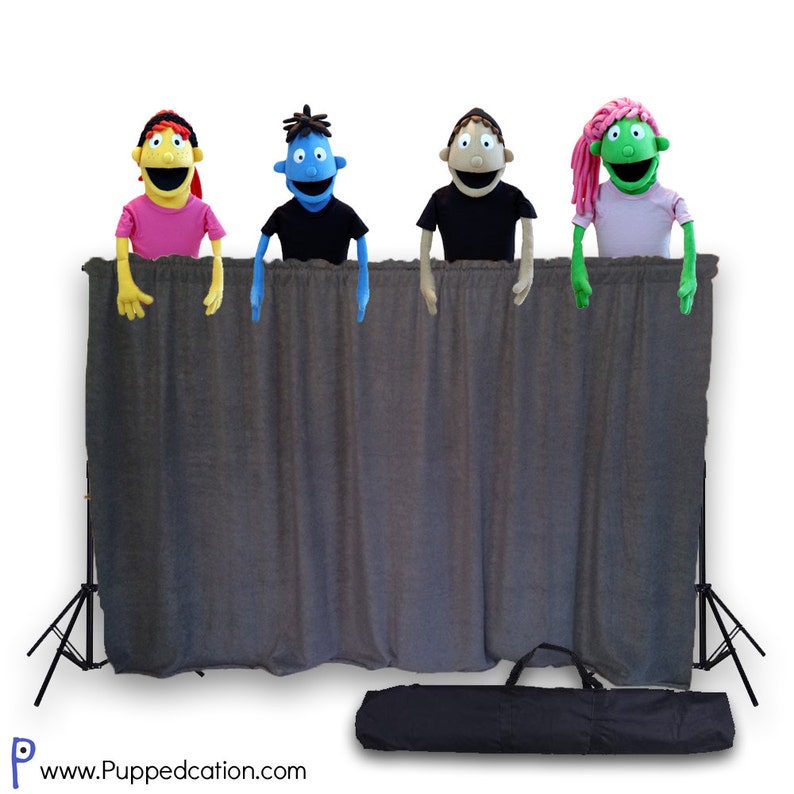 Classroom Puppet Stage Portable Tripod Puppet Theater W/bag Etsy