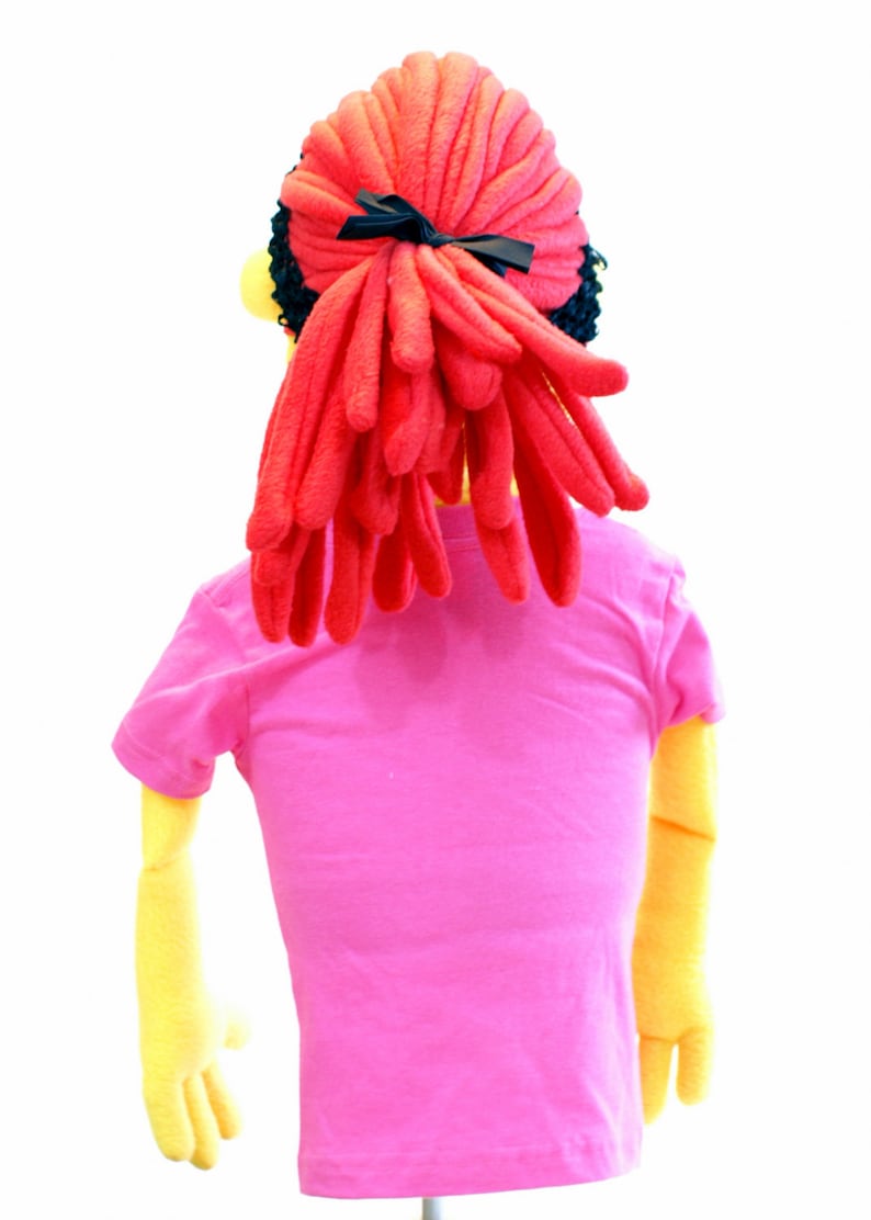 Black Light Hand Puppet Customizable Girl Puppet 1 Etsy