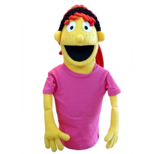 Hand Puppet - Customizable Girl Puppet #1 - Professional puppet (available in black light)