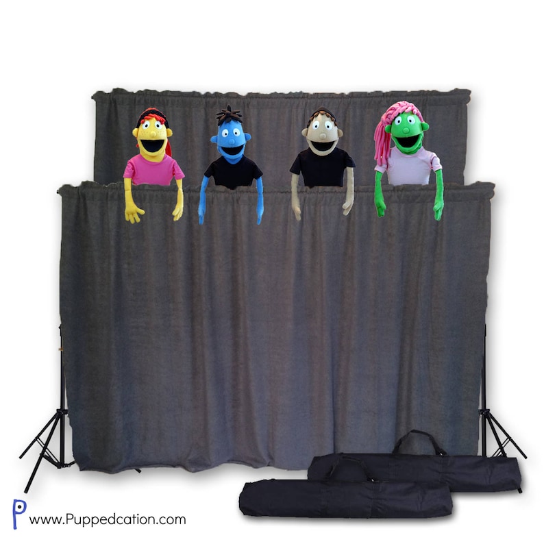 Classroom Puppet Stage XL 2 Tier Portable Tripod Puppet Etsy Australia
