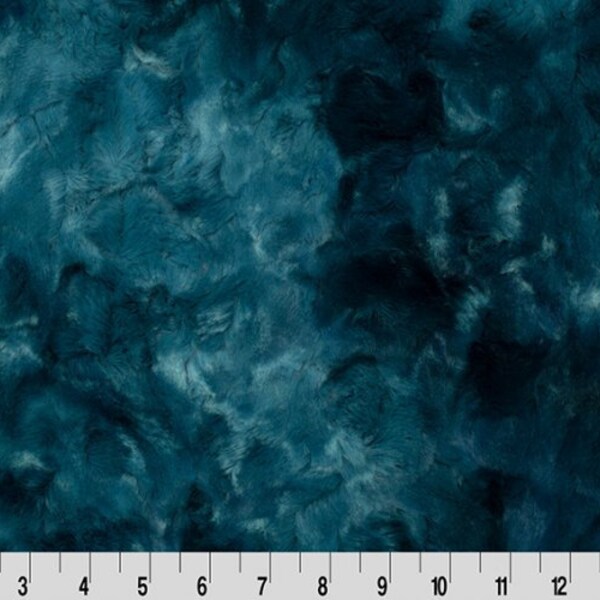 Galaxy Cuddle Mallard - Shannon Fabrics Luxe Cuddle Minky - Plush Minky - Dark Teal Minky