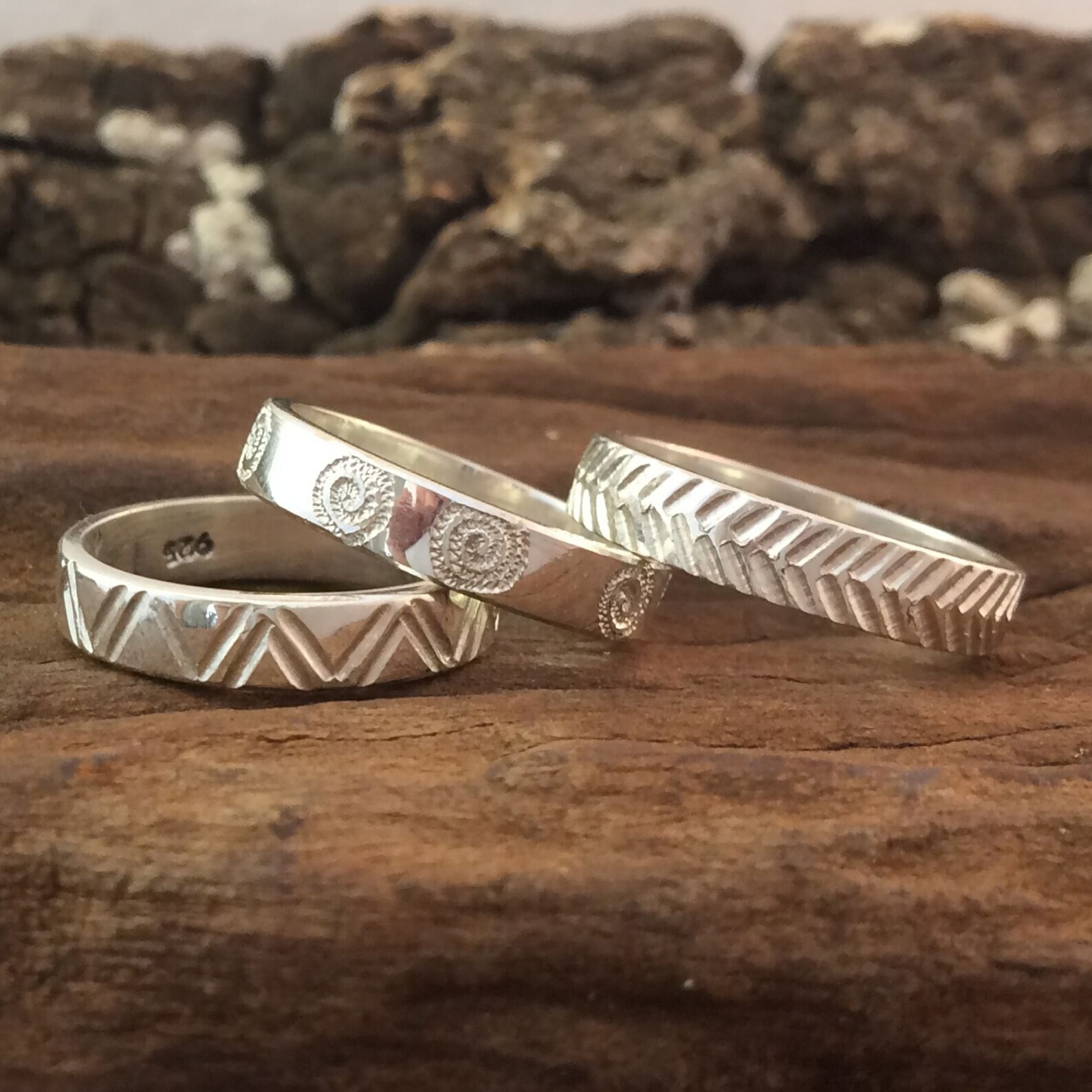 Silver Great Zimbabwe Stacking Rings Etsy