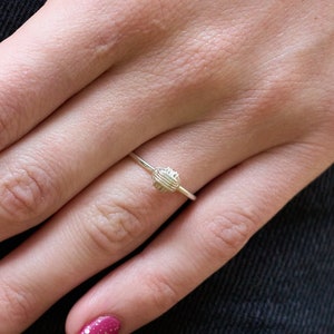 Sterling Silver Mini Elephant Knot Stacking Ring