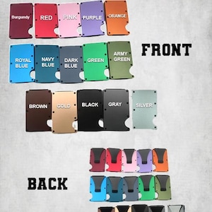 Billetera con bloqueo RFID personalizada a todo color, personalícela con cualquier logotipo, foto o gráfico, billetera de metal, regalo para él, regalo del día del padre, unisex