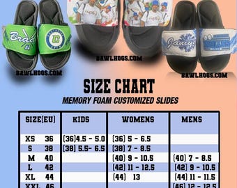 Custom Personalized Memory Foam Slide Sandals: Sports Team & Logo