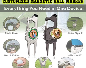 Customized Golf Divot Tool: Personalized Magnetic Marker