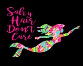 Items similar to Mermaid - Mermaid Decal - Salty Hair Don’t Care
