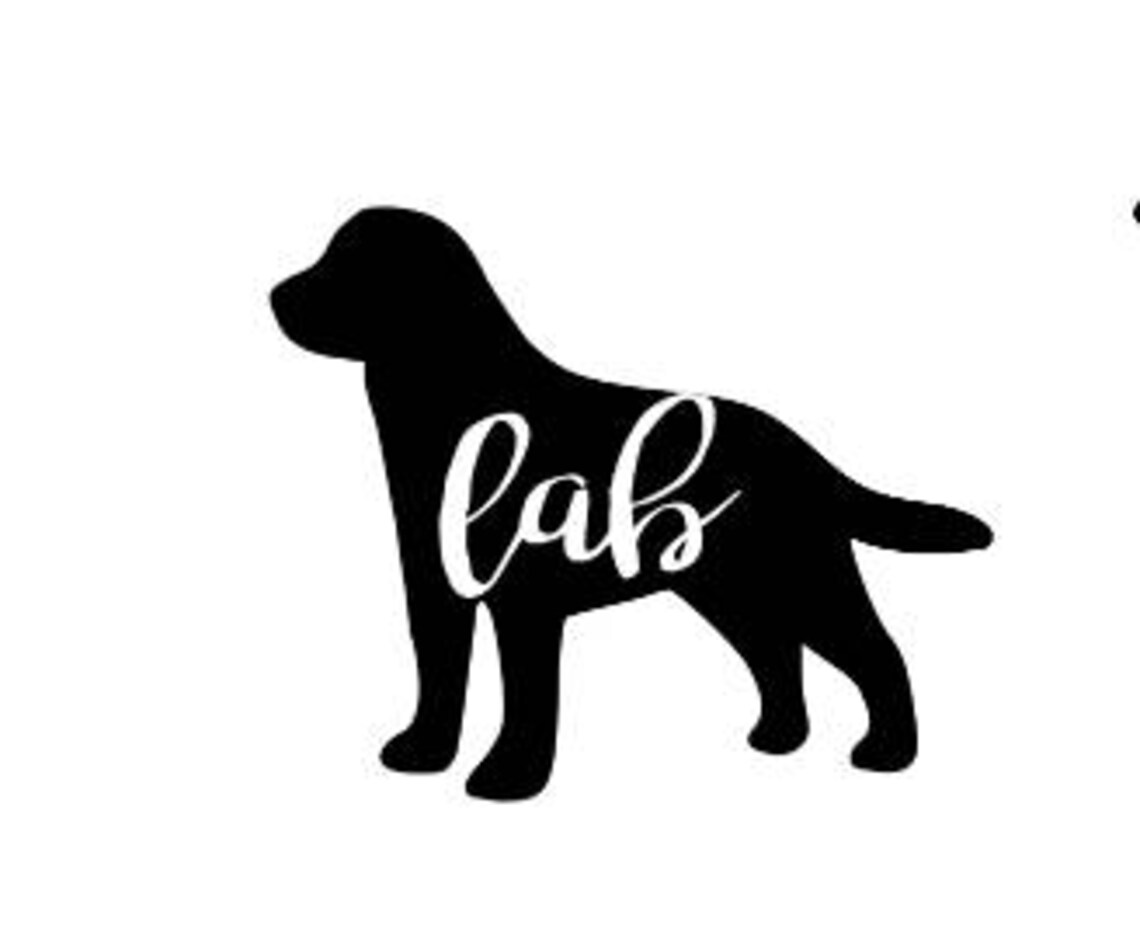 Black Lab Car Decal Labrador Labrador Decal Labrador Etsy