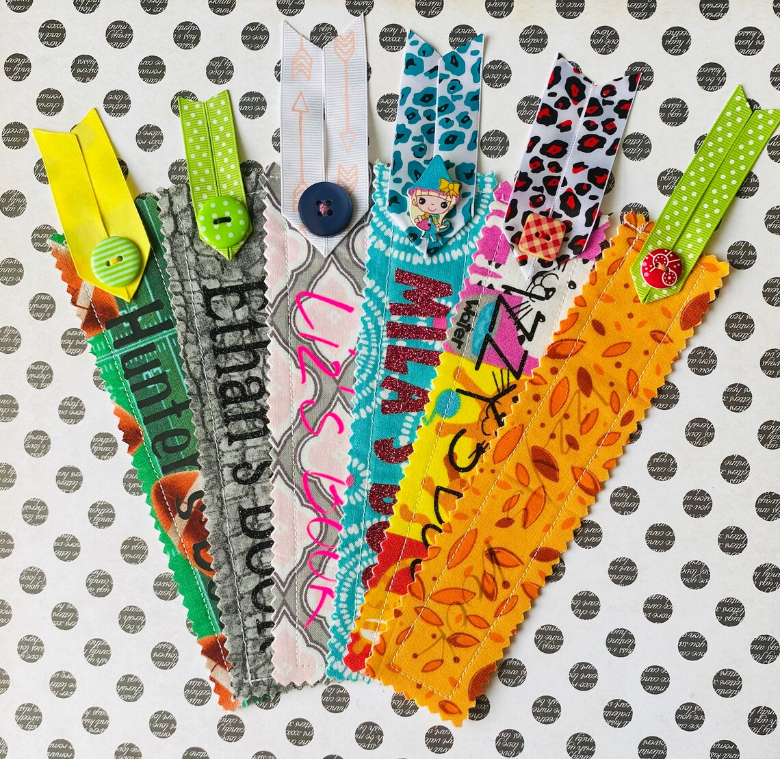 Fabric Bookmarks Etsy