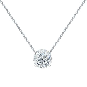 Solitaire Diamond Pendant Necklace | Lab Grown Diamond in 14K Solid Gold | Dainty Gold Necklace | CARATIZE