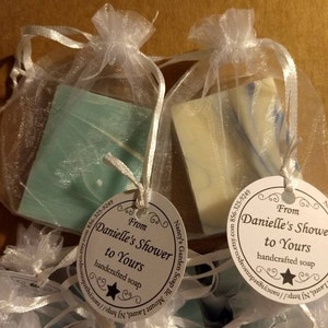 Mix 25 mini Soaps Baby Shower Favors, wrapped or unwrapped, small guest size soap bars wedding gifts for guests, bridal party bulk wholesale image 3