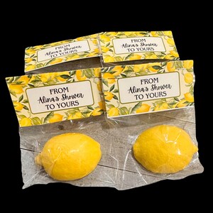Lemon Shaped Soap Party Favors | Main Squeeze Shower Favors for your Lemon Themed " She Found Her Main Squeeze " bridal shower