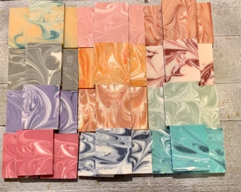 20 mini soap bridal shower favors, Baby Shower soap bars, Bulk unwrapped swirled wholesale DIY, gifts for guests, save money