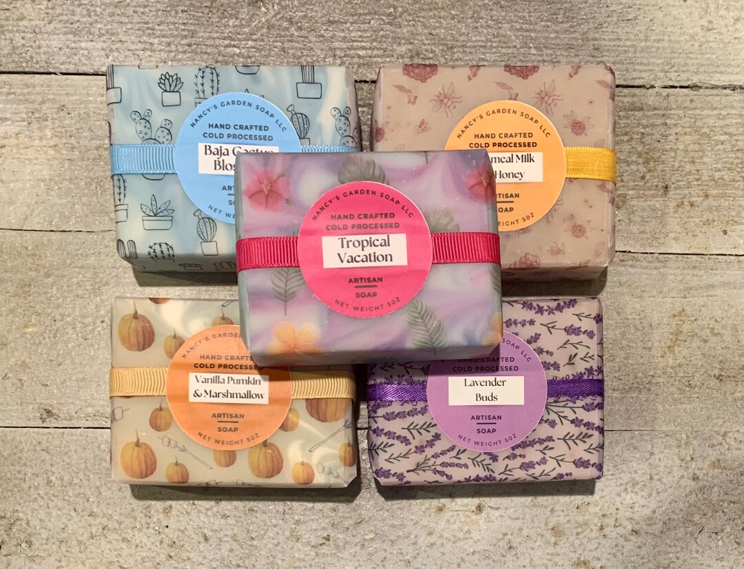 5 Full Size Large Soap Bars, Gift Wrapped, Ready to Gift for Her, Gift