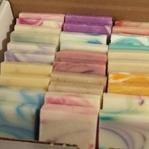 Mix 35 mini Soaps Baby Shower Favors, wrapped or unwrapped, small guest size soap bars wedding gifts for guests, bridal party bulk wholesale