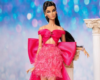 pink dress for fashion royalty , Poppy Parker, Silkstone Barbie, fr2 , 12'' Fashion Doll