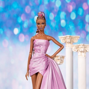 violet dress for fashion royalty , Poppy Parker, Silkstone Barbie, fr2 , 12'' Fashion Doll