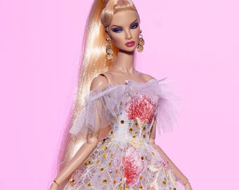Whispering Blossoms Dress for Rimdoll and 12" fashion doll same size