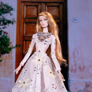 new flower dress for fashion royalty , Poppy Parker, Silkstone Barbie, fr2 , 12'' Fashion Doll