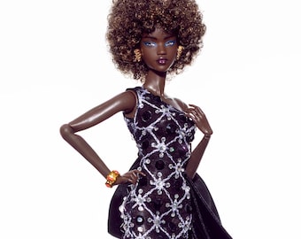 Midnight Constellation Dress for Rimdoll and 12'' Fashion Doll same size